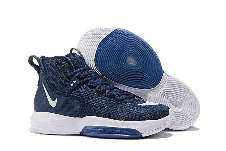 Nike Zoom Rise 2019 Deep Blue White Basketball Shoes